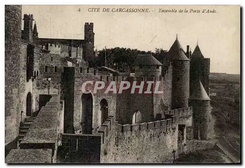 Cartes postales Cite De Carcassonne Ensemble de la Porte d'Aude