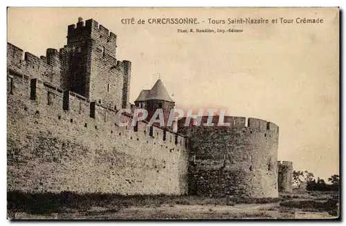 Cartes postales La Cite de Carcassonne Tours Saint Nazaire et Tour Cremade