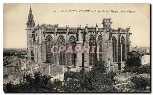 Cartes postales Cite de Carcassonne L&#39Abside de I&#39Eglise Saint Nazaire