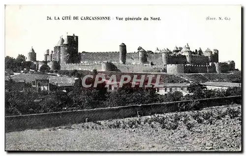 Ansichtskarte AK La Cite De Carcassonne Vue generale du Nord