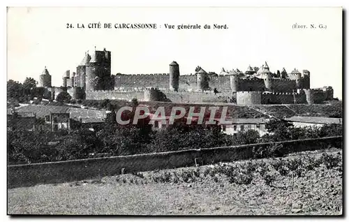 Cartes postales La Cite De Carcassonne Vue generale du Nord