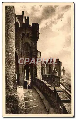 Cartes postales Carcassonne Les defenses exterieures et avant portes du Chateau