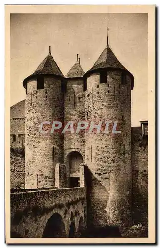 Ansichtskarte AK Carcassonne Entree du Chateau Corntal