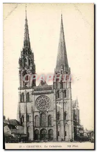 Cartes postales Chartres La Cathedrale