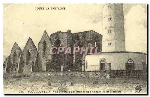 REPRO Plougouvelin Vue Generale des Ruines de L'Abbaye Saint Mathieu