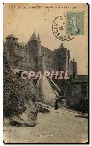 Cartes postales Carcassonne De Grande Cote de la Porte d&#39Aude