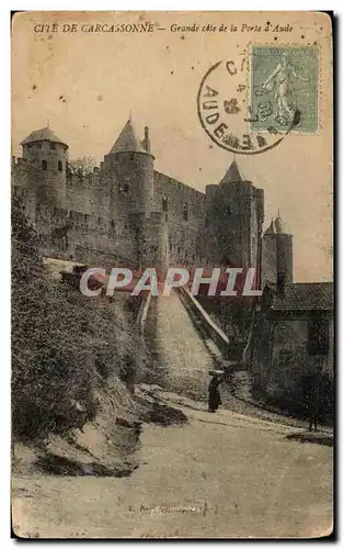 Cartes postales Carcassonne De Grande Cote de la Porte d'Aude