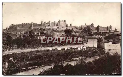 Ansichtskarte AK Carcassonne De Cite Vue Generale du Nord Ouest