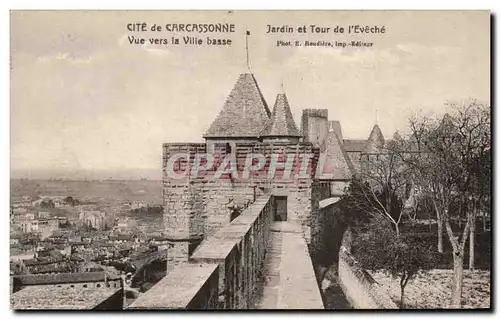 Cartes postales Carcassonne De Cite Vus Vers la Ville Basse