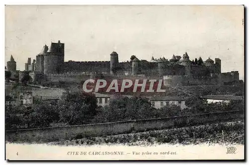 Cartes postales Carcassonne De Cite Vue Prise au Nord est