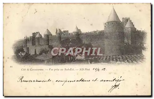 Cartes postales Carcassonne Cite de Vue Prise au Sud Est