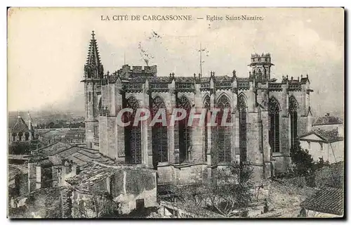 Ansichtskarte AK Carcassonne Cite De Eglise Saint Nazaire