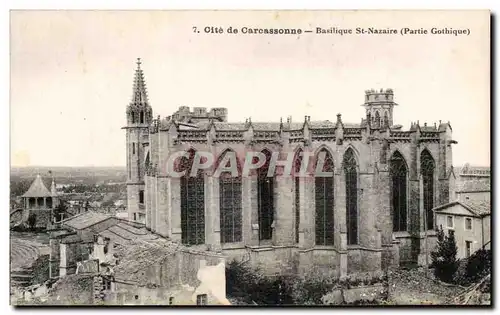 Ansichtskarte AK Carcassonne Cite De Basilique St Nazaire