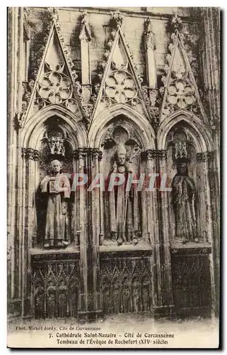 Cartes postales Carcassonne Cathedrale Saint Nazzire Cite de Tombeau de L&#39Eveque de Rocbefort