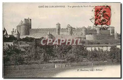 Cartes postales Carcassonne L&#39Aude et la Cite Vue Generale du Nord Ouest
