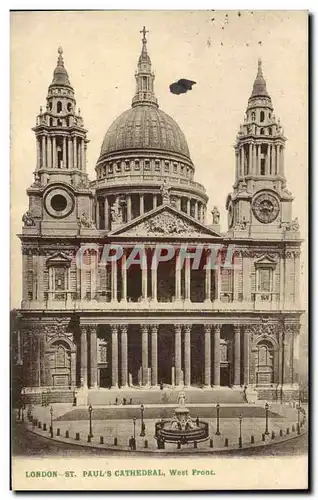 Ansichtskarte AK London St Paul&#39s Cathedral West Front