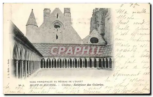 Cartes postales Mont St Michel Cloitre Vues Principales Du Reseau