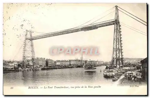 Cartes postales Rouen Le Pont Transbordeur vue prise de la rive gauche