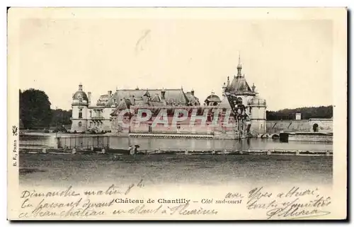 Cartes postales Chateau de Chantilly Cote sud ouest