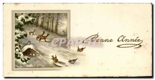 Cartes postales Fantaisie Bonne Annee Biche