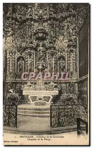 Cartes postales Perpignan Interieur de la Cathedrale Chapelle de la Vierge