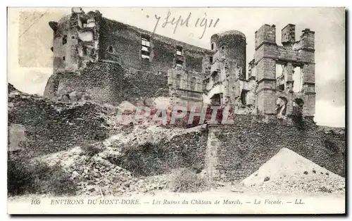 Ansichtskarte AK Environs Du Mont Dore Les Ruines du Chateau de Murols La Facade