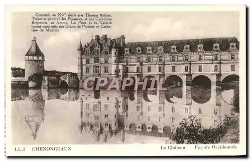 Ansichtskarte AK Chenonceaux Le Chateau Facade Occidentale