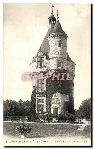 Cartes postales Chenonceaux Le chateau La Tour des Marques