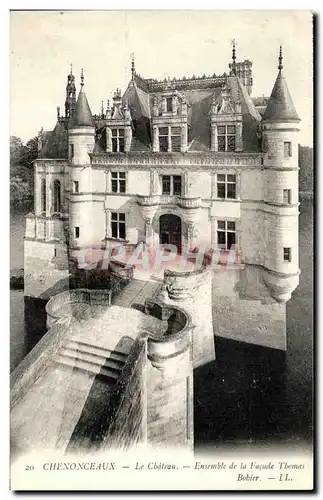 Ansichtskarte AK Chenonceaux Le chateau Ensemble de la Facade Thomas Bobier