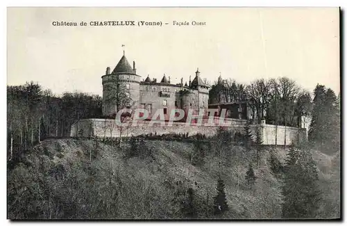 Cartes postales Chateau de Chastellux Facade Quest