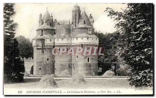 Cartes postales Environs D&#39Abbeville Le Chateau de Rambures Cote Est