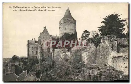 Cartes postales Chateaudun Le Donjon et les Vieux Remparts pres la Porte d&#39Abas