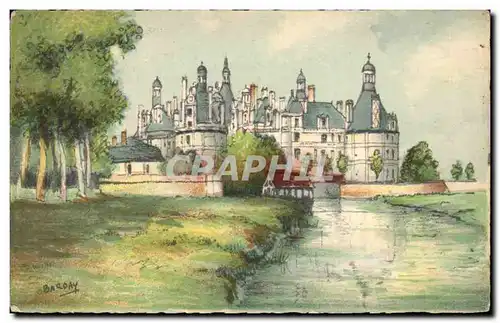 Cartes postales Chambord Le Chateau et les bords du Cosson