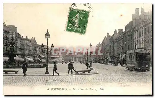 Cartes postales Bordeaux Les Allees de Tourny Tramway