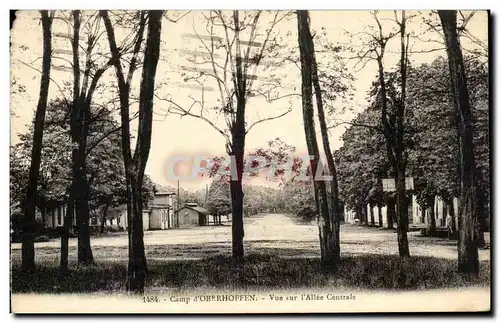 Cartes postales Camp d'Oberhoffen Vue sur l'Allee Centrale Militaria