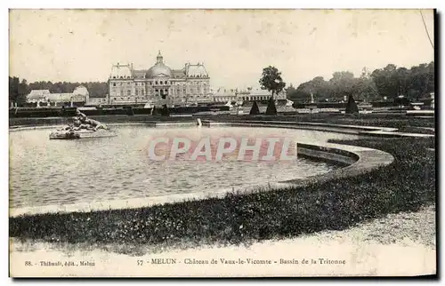 Ansichtskarte AK Melun Chateau De Vaux Le Vicomte Bassin De La Tritonne