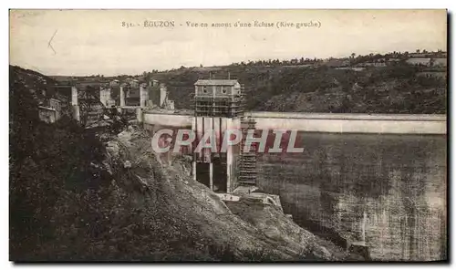 Cartes postales Eguzon Vue En Amont D'Une Ecluse