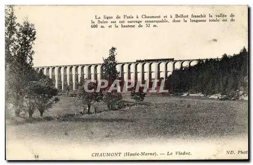 Ansichtskarte AK Chaumont Le Viaduc Train