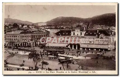 Cartes postales Nice La Place Massena et le Casino Municipal