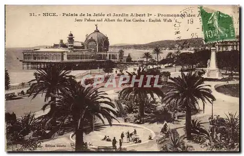 Cartes postales Nice Palais de la Jetee et Jardin Albert 1er