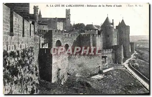 Cartes postales la Cite De Carcassonne Defenses de la Porte d&#39Aude