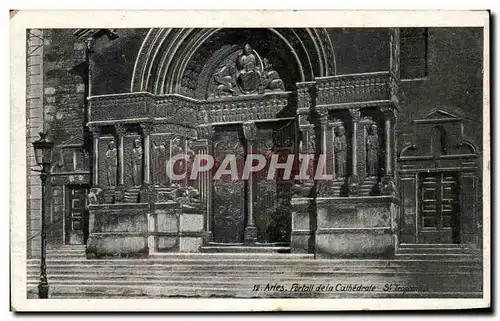 Cartes postales Arles Portail de la Cathedrale St Trophime