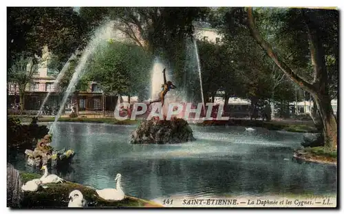 Ansichtskarte AK Saint Etienne La Daphnee et les Cygnes