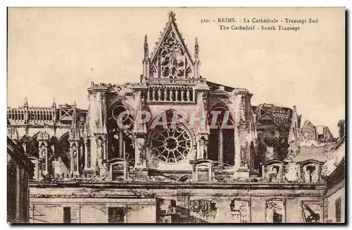 Cartes postales Reims La Cathedrale Transept Sud The Catbedral South Transpert