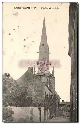 Cartes postales Saint Clementin L&#39eglise Et Sa Fleche