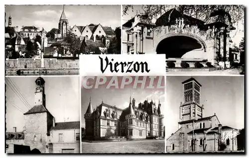 Cartes postales Le Berry Vierzon L&#39eglise Et vue D&#39ensemble