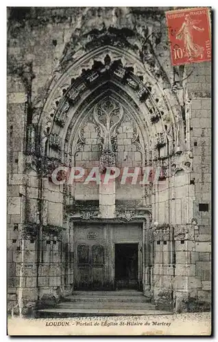 Ansichtskarte AK Loudun Portail De l&#39Eglise St Hilaire Du Martray