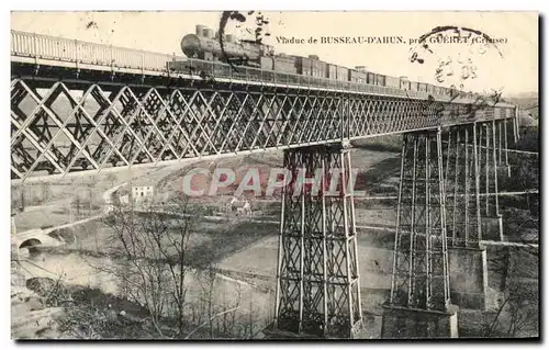 Cartes postales Viaduc de Busseau D&#39Ahun Pres Gueret Train