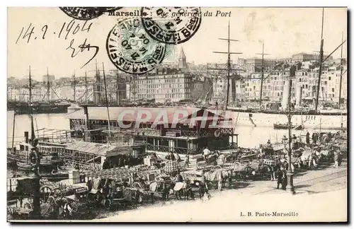 Cartes postales Marseille Vue Generale du Port Bateax