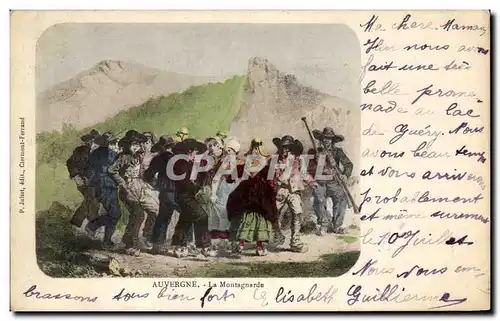 Cartes postales Auvergne La Montagnarde Folklore Costume